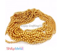 Metal Ball Chain 1.5mm - Golden - 2 meter
